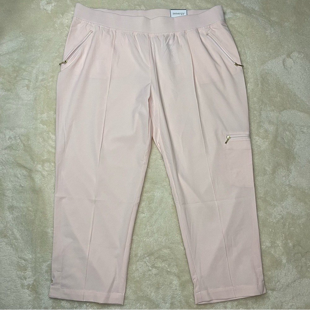 Chico's Zenergy Neema Gwen Seam Windswept Pink Athleisure Crop Pants NWT 3(XL/16